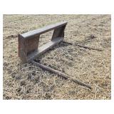 Skid loader bale spear