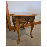 Oval wood end table