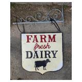 Farm fresh dairy sign