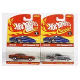 (2) Hot Wheels Classics 1971 Plymouth GTX