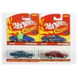 (2) Hot Wheels Classics 1970 Chevelle Special