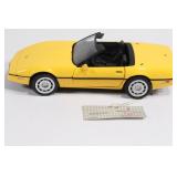 Franklin Mint Precision 1/24 1986 Corvette Yellow