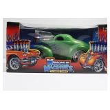 Muscle Machines 1/18 41 Willys Coupe Green Flames