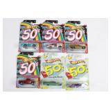 (6) Hot Wheels Cars of the Decades 50