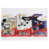 (3) Hot Wheels Mickey Mouse Lot