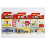 (3) Hot Wheels Peantus Lot Lucy Snoopy