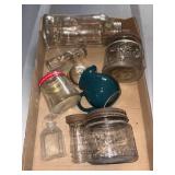 Assorted Jars / Bottles Glass Collectibles Lot