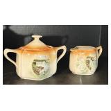Vintage Niagara Falls Cream / Sugar Set