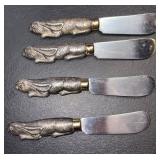 Vintage Rabbit Handle Butter Knife Set