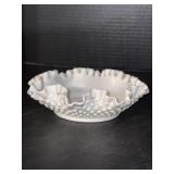Vintage FENTON Hobnail Milk Glass Bowl