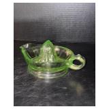 Vintage Green Depression Glass Juicer
