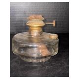 Antique Glass Oil Lamp Base