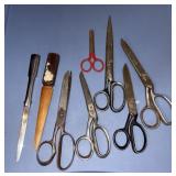 Vintage Assorted Scissors/ Letter Openers Lot