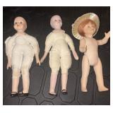 Antique Porcelain Doll Lot