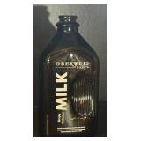 Vintage OBERWEIS DAIRY Brown Glass Bottle - 1/2 G
