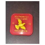Vintage 1959 S. New York Fish / Game Bakelite Pin