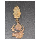 Antique 1910 BPOE Elks Pendant - Detroit