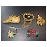Assorted Vintage Brooch Jewelry Lot