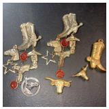 Assorted Vintage Western Pins / Pendants Lot