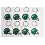 (8) New York Jets Rubber Key Chains
