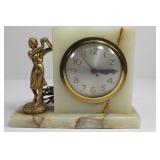 Sessions Marble Mantle Clock Golf - Works