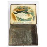 Blue Letter Cigar Luggage Tin Metal Box