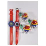 Kool Aid Man Watch and Vinyl Figure Lot