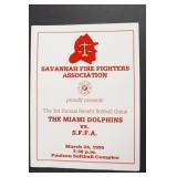 1995 Miami Dolphins Autographed Program