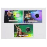 (3) 2010 Topps Platinum WWE Event Worn Relics