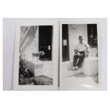 (2) Black and White Photo of Terrier Dog 1950s