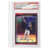 2002 Bowman Chrome Refractor Alex Rodriguez PSA 9