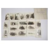 (19) Black and White WWI Photo Lot with Letter