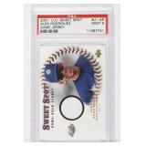 2001 UD Sweet Spot Game Used Jersey A-Rod PSA 9