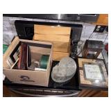 Assorted Picture Frames / Decor / Bread Box Lot