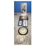Assorted Decor Lot - Canvas Prints / Clock