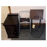 Assorted Misc. Lot - Wire Basket / Stepping Stool