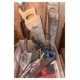 Assorted Tools Lot - Hand Saws / Trench Shovel