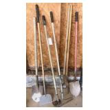 6 pc. Hand Tool Lot - Shovels / Post Hole Diggers