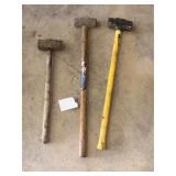 3 Pc. Sledge Hammer Tool Lot