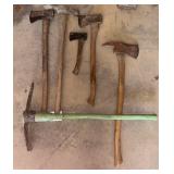 6 pc. Axe / Pick / Hatchet Tool Lot