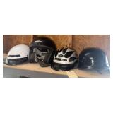 (4) Assorted Motorcycle Helmet Lot