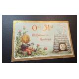 Vintage 1909 Embossed Halloween JOL Postcard