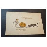 Vintage Gibson Merry Halloween JOL Postcard