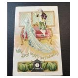 Vintage 1908 Embossed Halloween Postcard