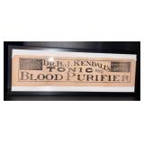 Antique Tonic / Blood Purifier Advertising Sign
