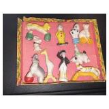 Vintage Bisque Circus Figures Set w/ Box - Japan