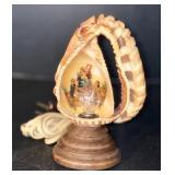 Vintage Religious Ocean Shell Lamp