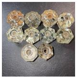 Vintage Clear Glass Cabinet Knobs Hardware Lot