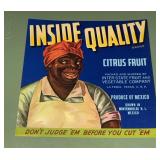 Vintage ORIGINAL Black Americana Advertising Label