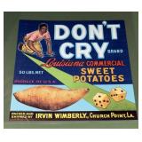 Vintage ORIGINAL Black Americana Advertising Label